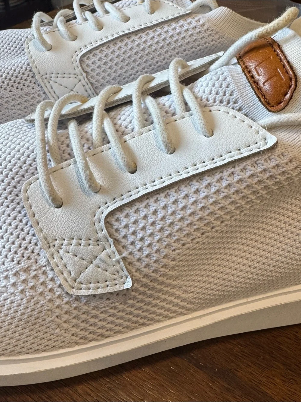 BYLT Lido Knit Shoes Sneakers Low Top Lace Up Comfort ALL White Mens SZ 12